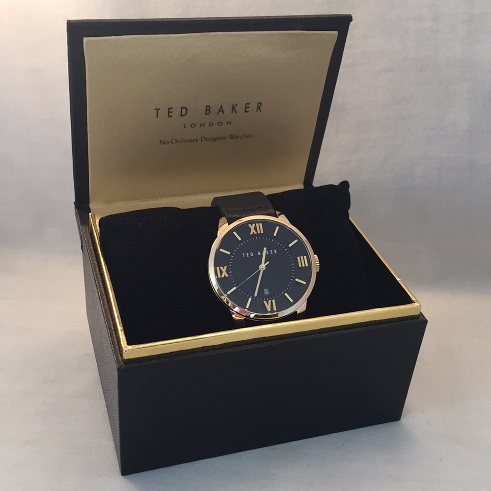 Ted Baker Black and Gold Watch